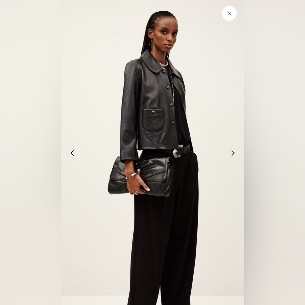 ba&sh Black Leather Milos Jacket - brand new, never worn